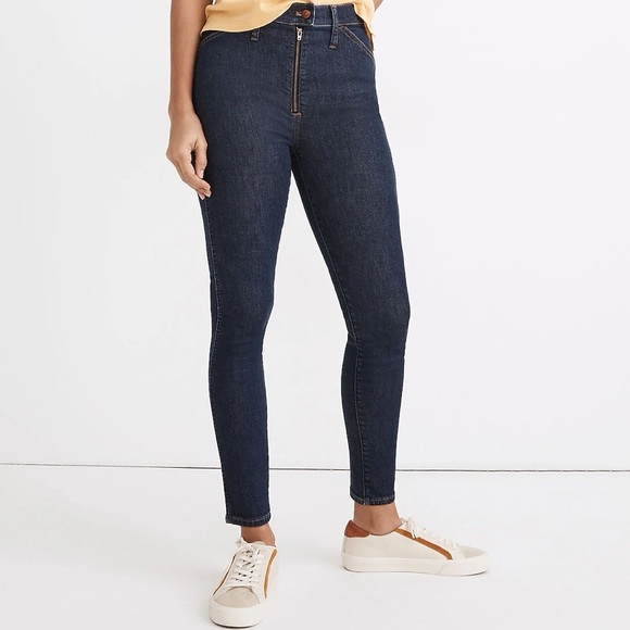 Madewell 10" High-Rise Skinny Crop Jeans Exposed Zip Edition 25 - Picture 1 of 11